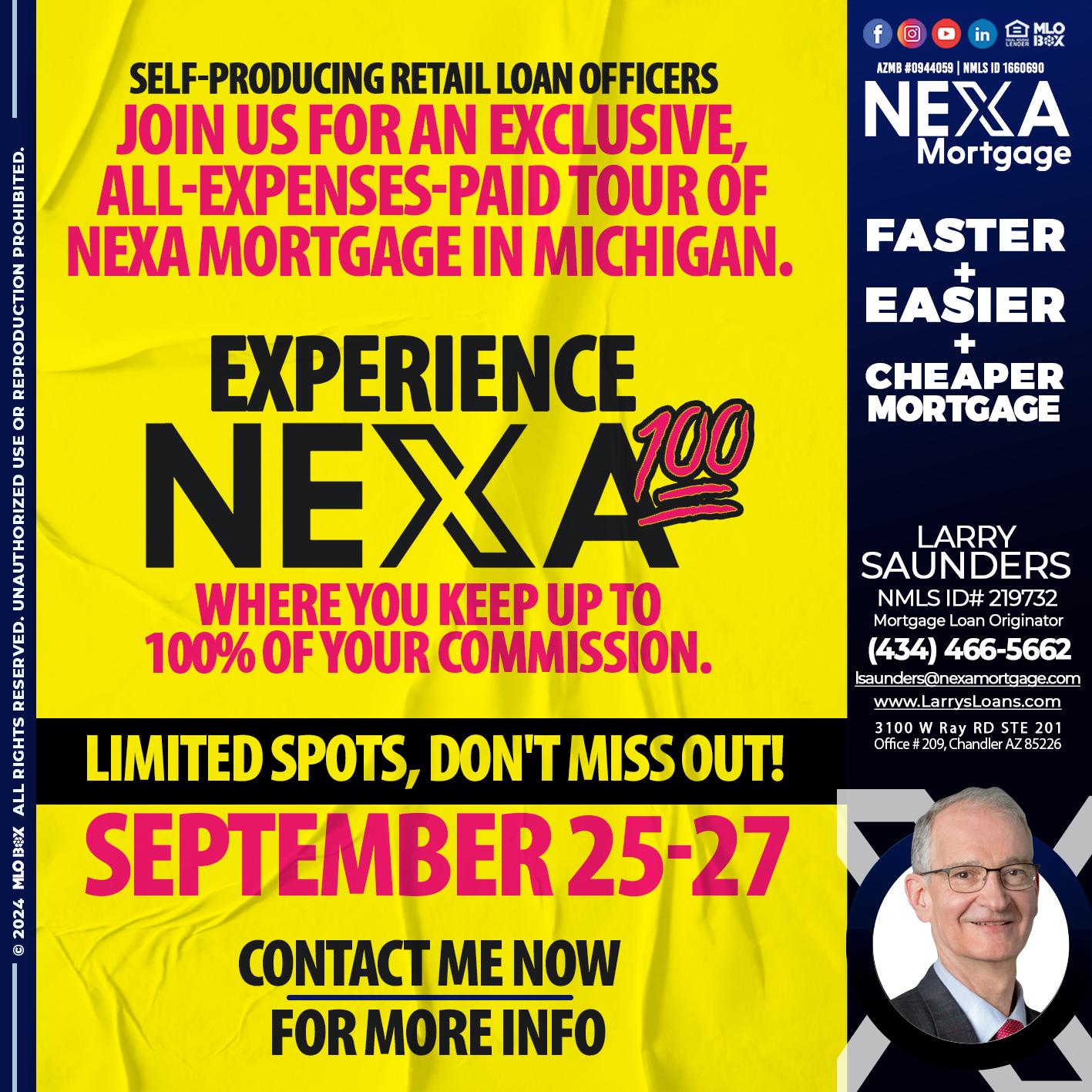 NEXA 100 - Larry Saunders -Mortgage Loan Originator