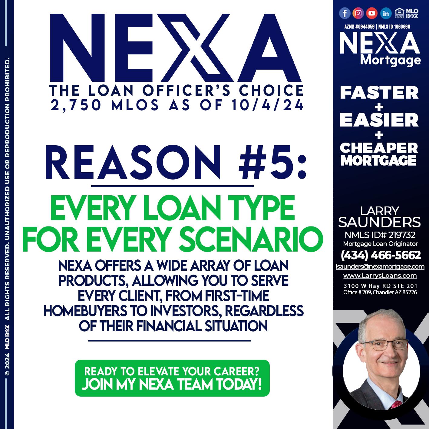 THE LOAN OFFICER´S CHOICE REASON 5 - Larry Saunders -Mortgage Loan Originator